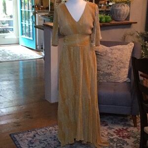 Ramy Brook Alex Metallic Ruffle Hem Dress